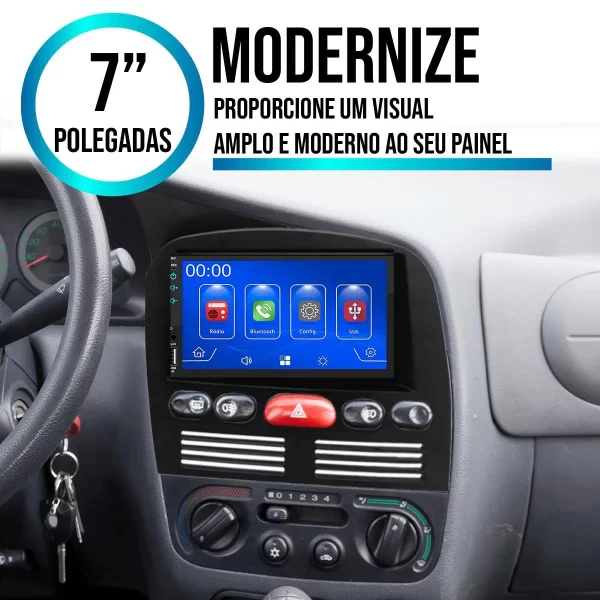 Kit Multimídia MP5 Palio 1996-2003 7 Pol Android-Auto Carplay - Image 8
